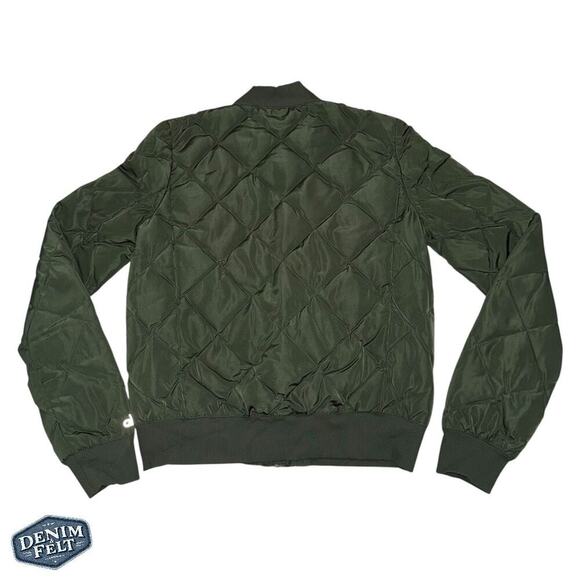 Alo Yoga Idol Quilted Bomber Jacket Hunter Green Size Small Studio Street Style - Picture 13 of 15